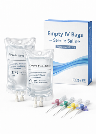 Empty IV Bags – Sterile Saline